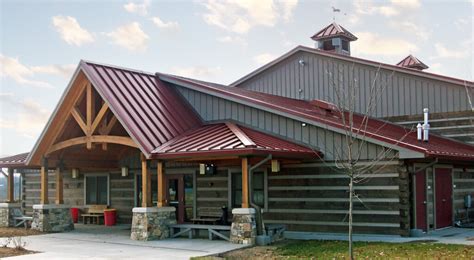 barn red cedar house charcoal metal roof|red metal roofing ideas.